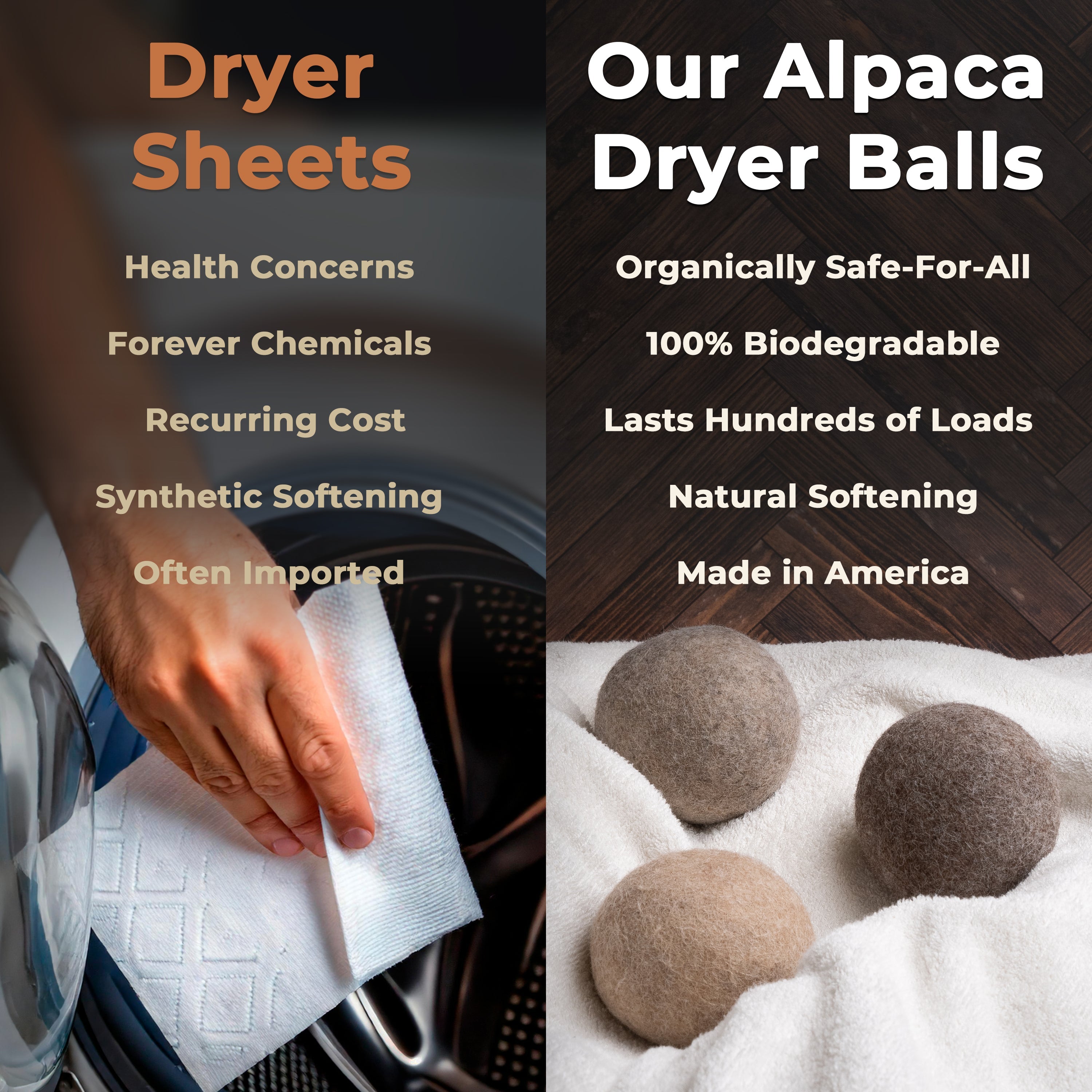 Alpaca Fleece Wool Dryer Ball